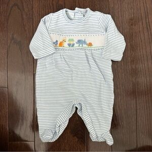 Edgehill Collection Blue and White Striped Footie 3m